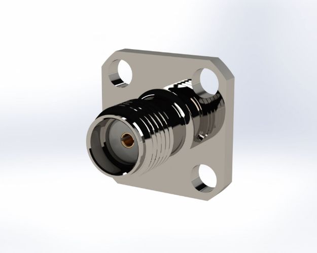 Picture of SMA Female Straight 4-Hole, Field Replaceable, Air Section Design.