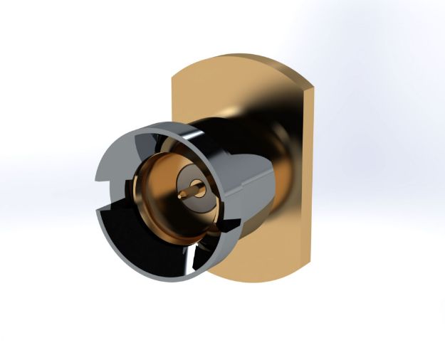 SMP Male Straight Bulkhead Panel Mount for .085 Semi Rigid, P662-2CC