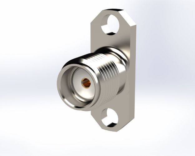 Picture of SMA Female Straight 2-Hole, Field Replaceable Air Section Design (.018)