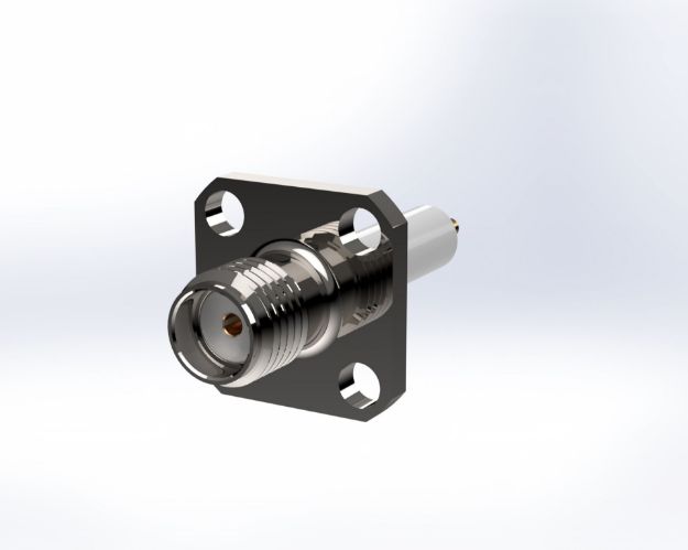 Picture of SMA Female 4-Hole Panel Mount Connector, (.500 SQ)
