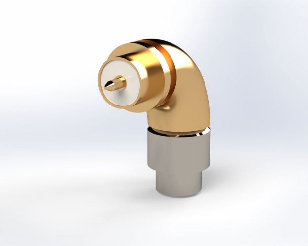 SMA Male Radius R/A Connector for .085 Semi Rigid Cable, 5236-2