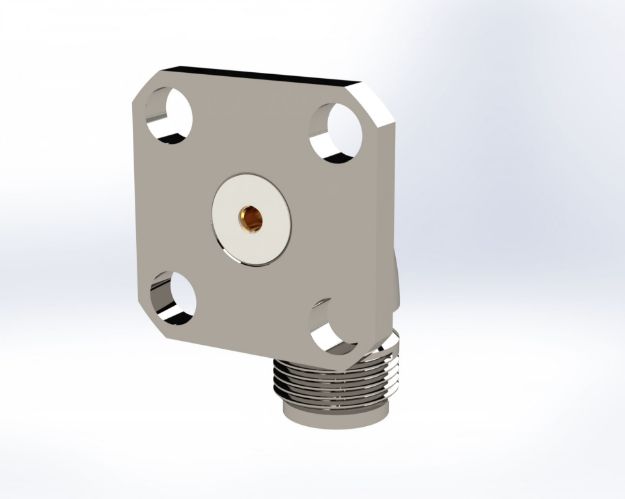 Picture of SMA Female Radius Right Angle to Field Replaceable (.036) PIN