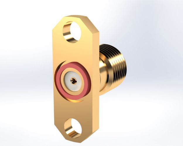 Picture of SMA Female 2-HOLE, EMI, Field Replaceable (.015) PIN