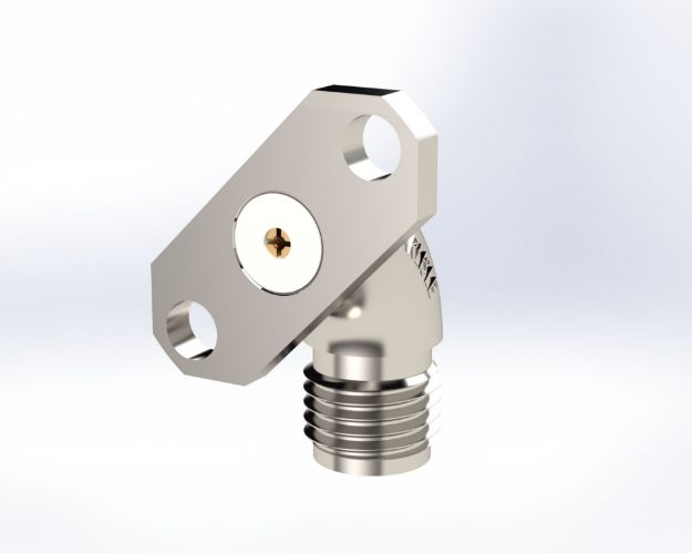 SMA Female Radius Right Angle, 45 Degree (Right), 2-HOLE, Field Replaceable, 5660-5CCSF