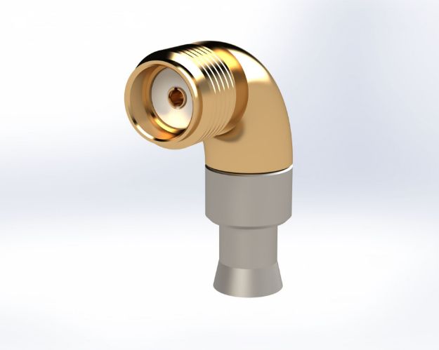 SMA Female Radius R/A Connector for .141 Semi Rigid Cable, 5235-1