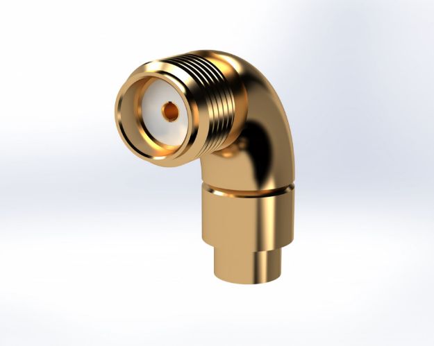 SMA Female Radius  R/A Connector for .085 Semi Rigid Cable, 5235-2