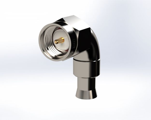 SMA Male Radius R/A Connector for .141 Semi Rigid Cable, 5236-1