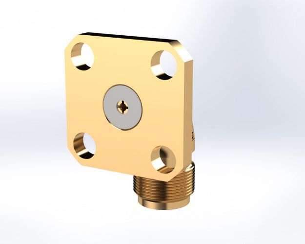 Picture of SMA Female Radius Right Angle to Field Replaceable(.02)0" PIN