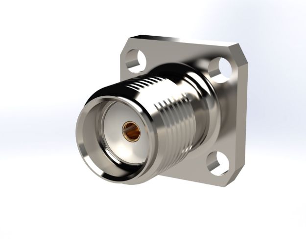 Picture of SMA Female Straight 4-Hole, Field Replaceable (.018)