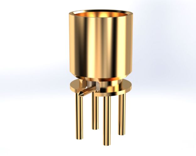 SMP Male Straight PCB Surface Mount Connector, FD