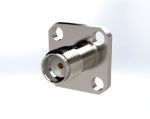 Straight 4-Hole Panel, SMP Male Limited Detent to SMA Female, O-Ring Adapter