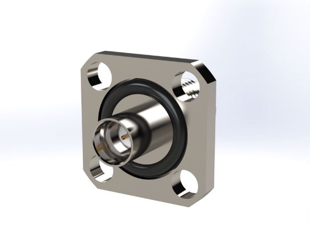 Straight 4-Hole Panel, SMP Male Limited Detent to SMA Female, O-Ring Adapter