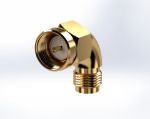 Radius Right Angle SMA Male to SMA Female Connector, 5490CC