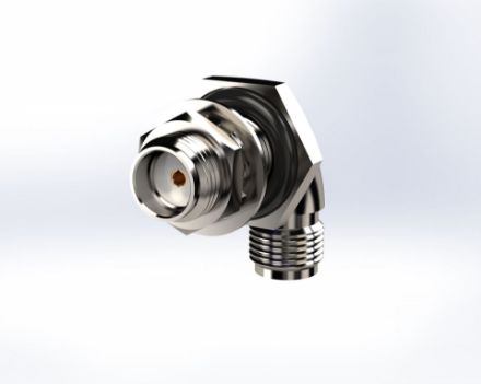 SMA Female to SMA Female Bulkhead, Radius Right Angle Connector, 5135SF SMA Female to SMA Female Bulkhead, Radius Right Angle Connector, 5135SF