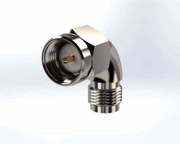 Radius Right Angle SMA Male to SMA Female Connector, 5490CCCESF