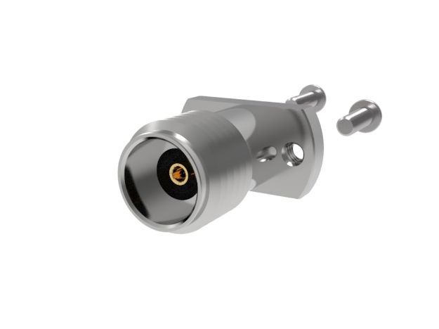 2.92mm 2.92mm Female Solderless PCB Compression Mount Connector, 2 HoleFemale Vertical Stripline Connector
