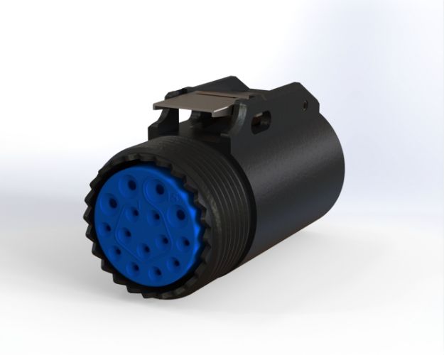 Quick Disconnect Keyhole Plug, Inline, 15 Position, Crimp, Socket