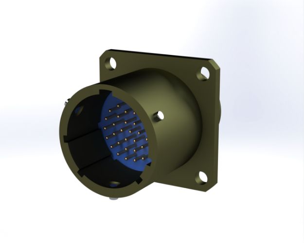 Connector, 38999I 15-35, PIN/PC, "N" PLZN, CAD FRONT