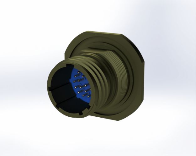 Connector, 38999III/24 13-35 PIN/S.C., PI FILTER "N" PLZN FRONT