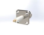 TNC Female Straight 4-Hole Flange Panel Mount Connector, 9028CCSF