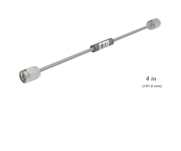 SMA Male to SMA Male Cable Assembly, Semi Flex 0.086", 4", 136366005204