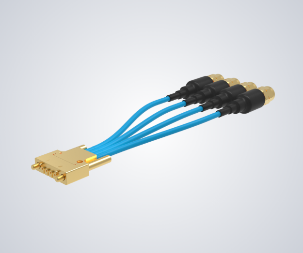 Picture of CoreCryo 047 NM Assy, 1xRow HC STRIPLINE 4CH to SMA(M), 31cm