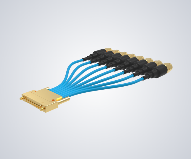 Picture of CoreCryo 047 NM Assy, 1xRow HC STRIPLINE 8CH to SMA(M), 31cm