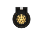 Quick Disconnect Keyhole Shorting Receptacle, Non-environmental, 15 Position, Pin Contacts