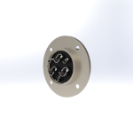 6 Contact Receptacle Connector Back