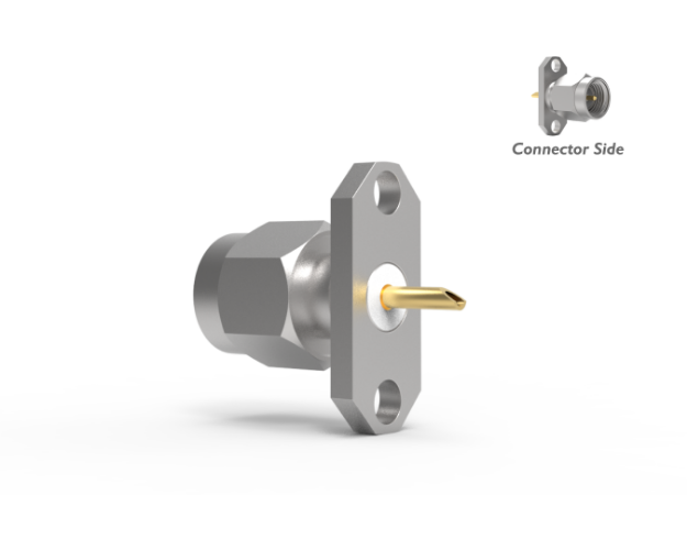 SMA Male Straight  2-Hole to Solder Pot, 5211CCSF