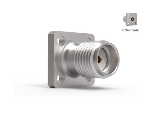 SMA Female 4-Hole Field Replaceable Air Sec. Connector, 5923-4CCSF