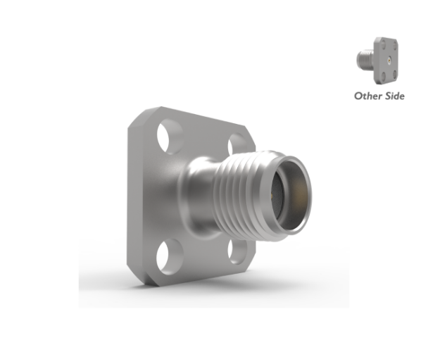 SMA Female Straight 4-Hole Field Replaceable Connector, 5665-2CCSF