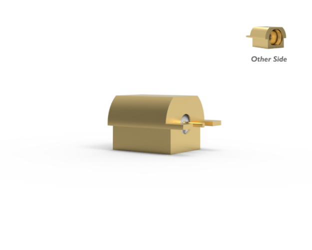 SSMP Male PCB Edge Launch to Straight Termination, Non-Detent, P351-2CC