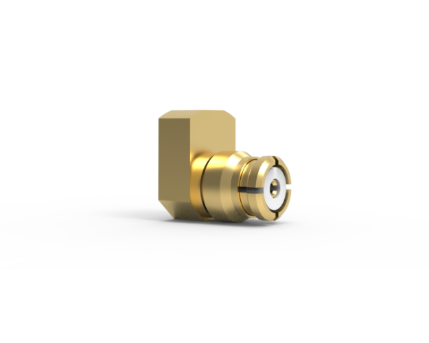 SMP Female Miter R/A Connector for .047 Semi Rigid Cable, P604-2CC