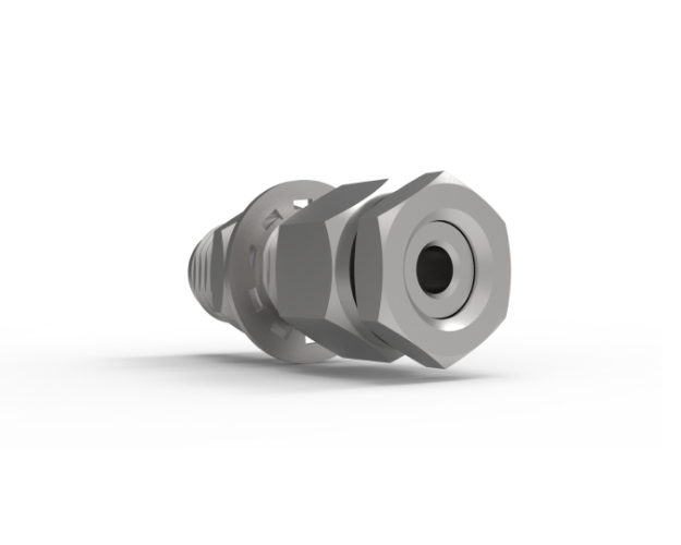SMK Female Straight Bulkhead Connector to .085 Semi Rigid Cable, Passivated, 200-2CCSF