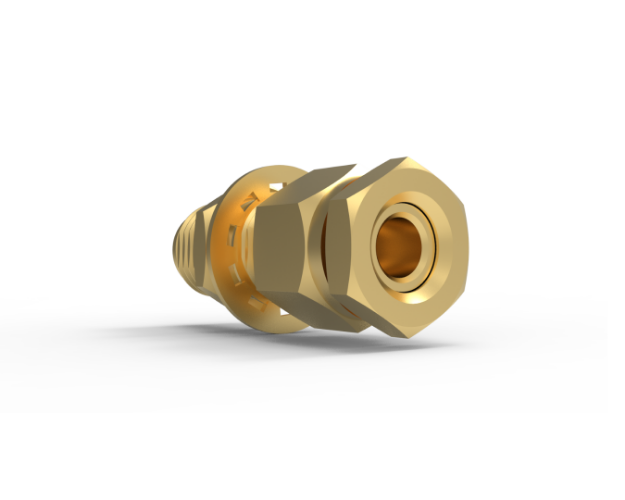 SMK Female Straight Bulkhead for .118 Semi Rigid Cable, 200-4CC