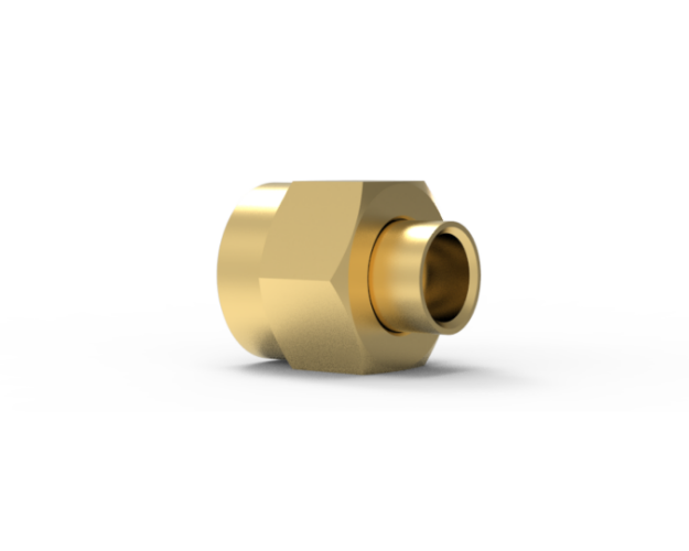 SMK Female Straight Bulkhead for .141 Semi Rigid Cable, 201-1CC
