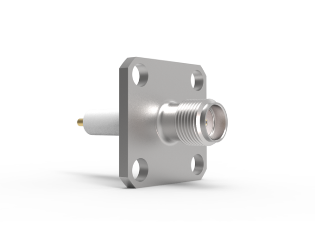 SMA Female 4-Hole .687" Connector to Straight Termination, Passivated, 5267CCSF
