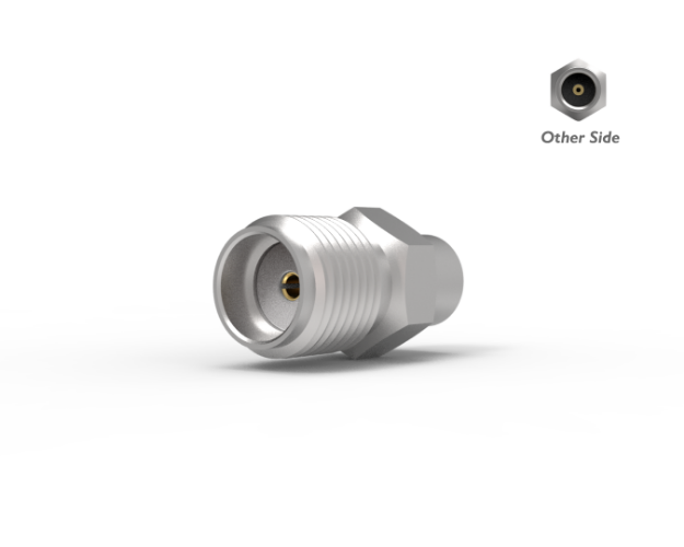 SMA Female Straight Connector for .085 Semi Rigid Cable, Passivated, 5286-2SF