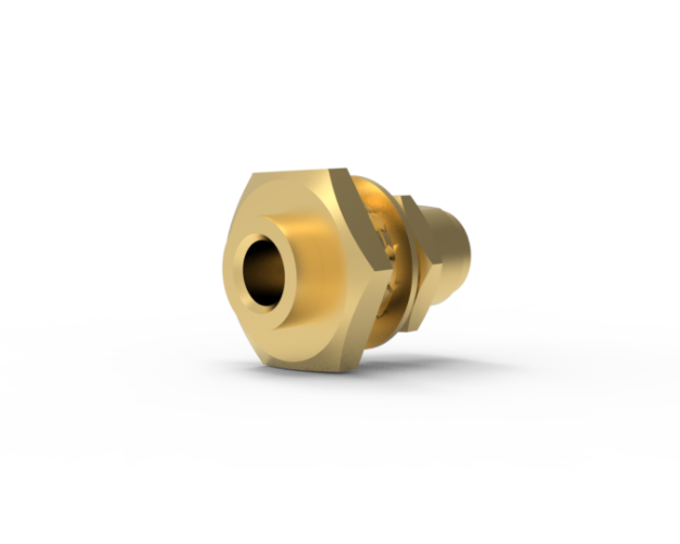 SMA Female Bulkhead Straight Connector for 141 Semi Rigid Cable, 5289-1