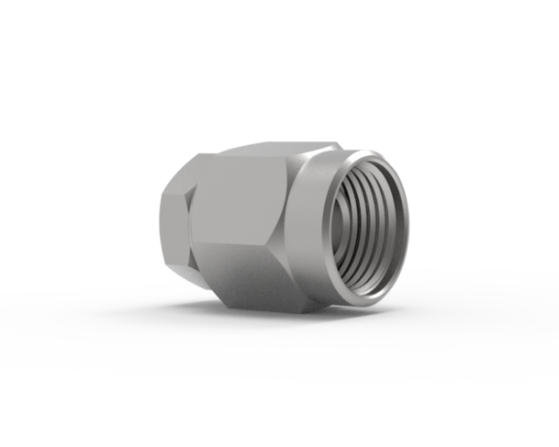 SMA Male Straight to .141 Semi Rigid Cable Connector, Passivated, 5319-0-1SF