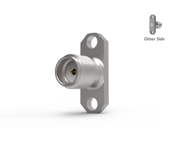 SMA Female Straight 2-Hole Field Replaceable (.015) Connector Passivated, 5663-5CCSF