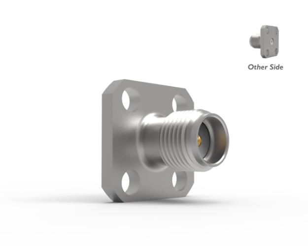 SMA Female Straight 4-Hole Field Replaceable (.015) Connector, 5665-5CCSF
