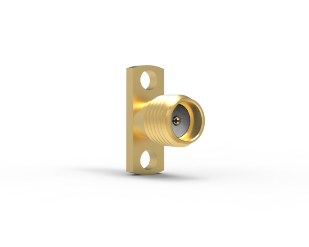 SMA Female Straight 2-Hole Field Replaceable (.015) Connector, 5678-5CC