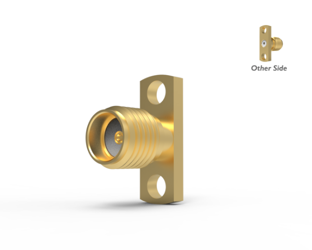 SMA Female Straight 2-Hole Field Replaceable (.018) Connector, 5678-6CC
