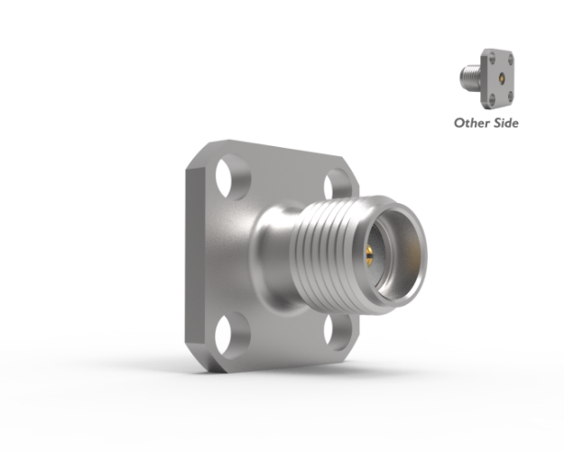SMA Female Straight 4-Hole Field Replaceable, Air Section (.012) Connector, 5680-4CCSF