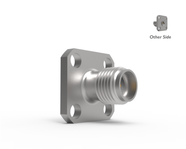SMA Female Straight , 4-Hole, EMI, Field Replaceable (.036) Connector, 5684-1CCSF