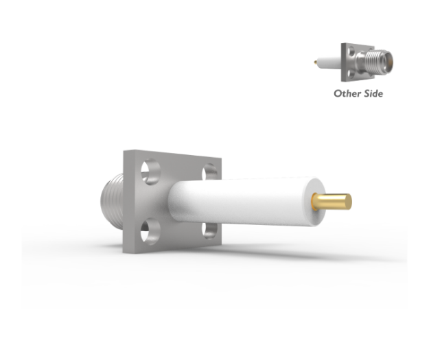 SMA Female Straight 4-Hole Panel Connector, 5691CCSF