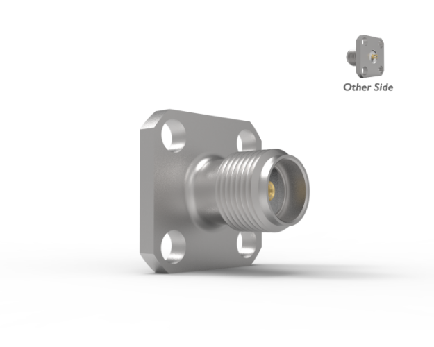SMA Female 4-Hole Slotted Termination (.014) Panel Connector, 5760-1CCSF