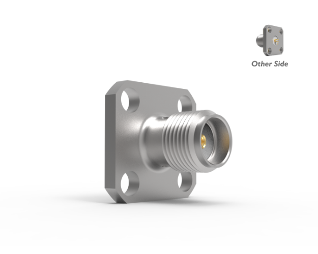 SMA Female 4-Hole Slotted Termination (.018) Panel Connector, 5760-2CCSF